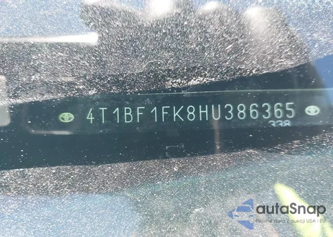 2017 Toyota Camry Se from USA, damaged, VIN 4T1BF1FK8HU386365